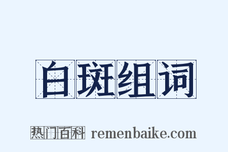 白斑组词是什么意思的图片